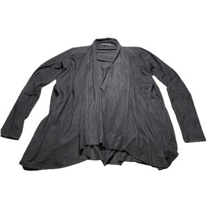 Benjamin Jay Genuine Suede Waterfall Cardigan Womens XS Open Front Drape Jacket